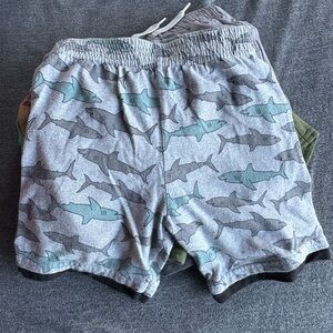 Shark Print Gray Men's Shorts